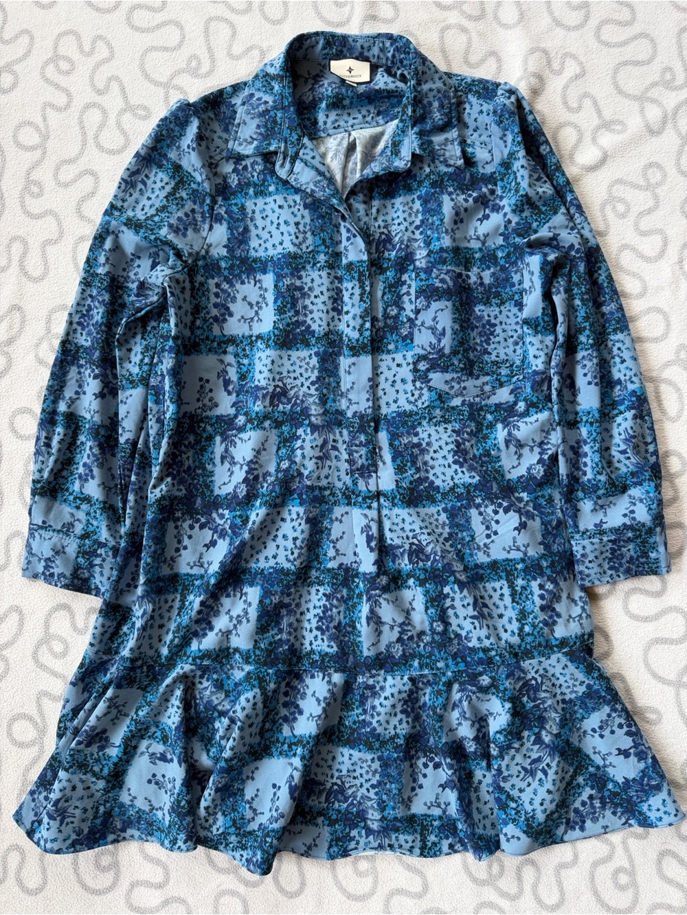 Tuckernuck Trellis Vine Crepe Callahan Shirt Dress